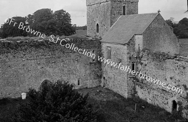 KILCOOLEY ABBEY TOWER & CLOISTER GARTH FROM S. (WATCH TOWER)